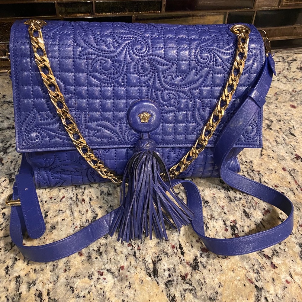 Authentic Versace Vanitas crossbody bag. Please check Picture 14 for the damage